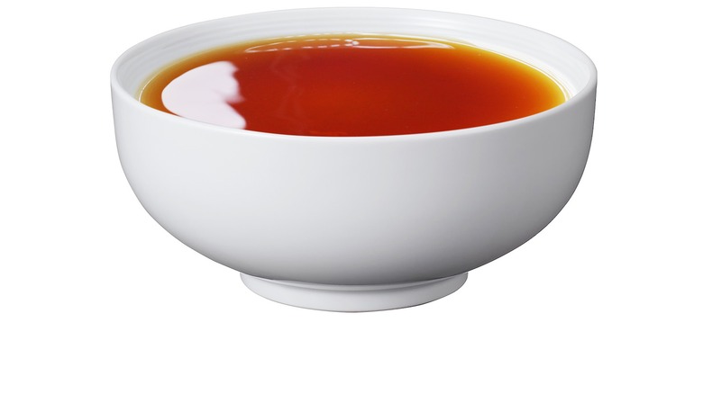 Fish sauce in white bowl