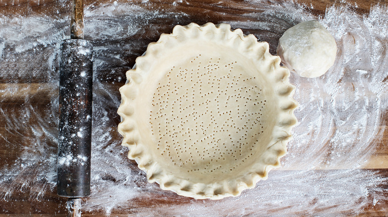 Pie crust with flour