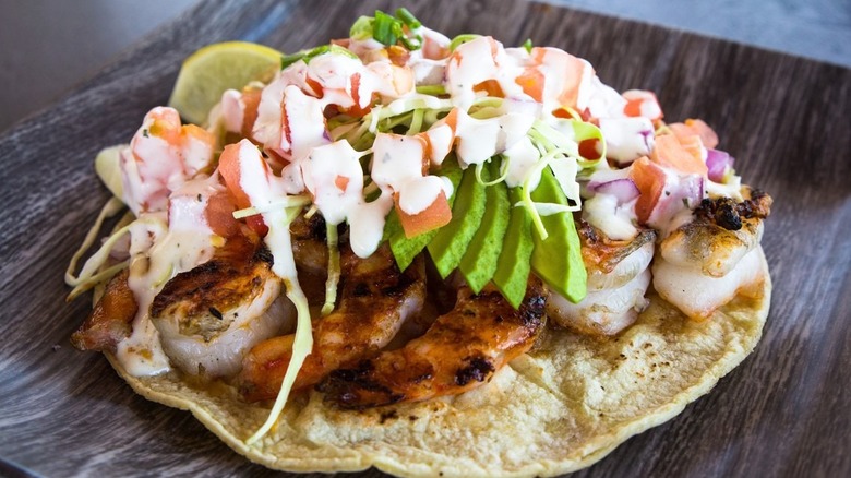 Taco from Blue Water Seafood