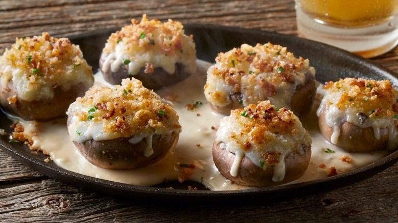 Cheddar stuffed mushrooms from LongHorn