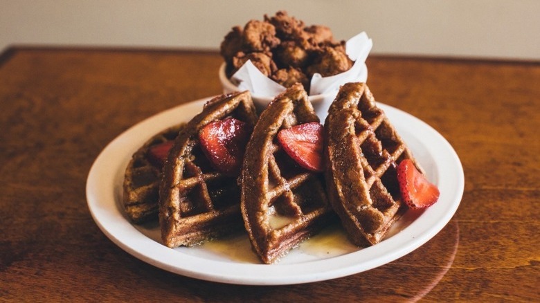 Waffles at Detroit Vegan Soul 