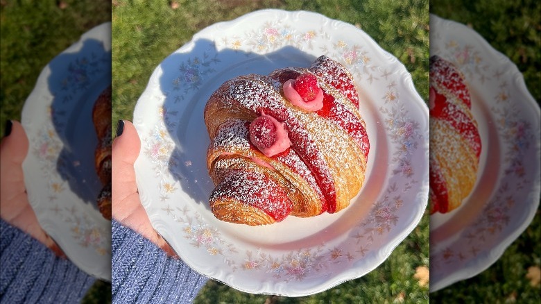 Cranberry cheesecake croissant