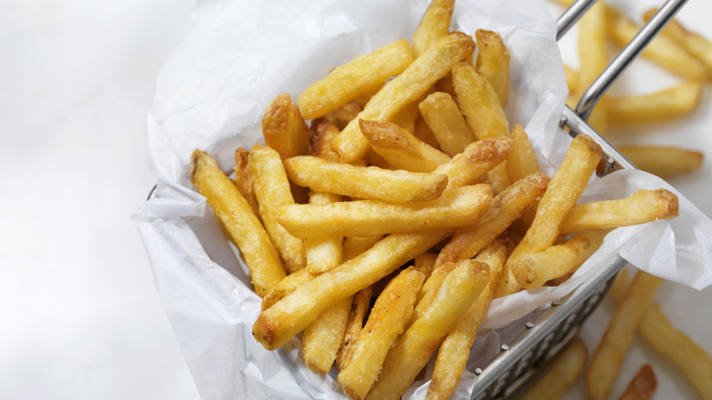 French fries in basket