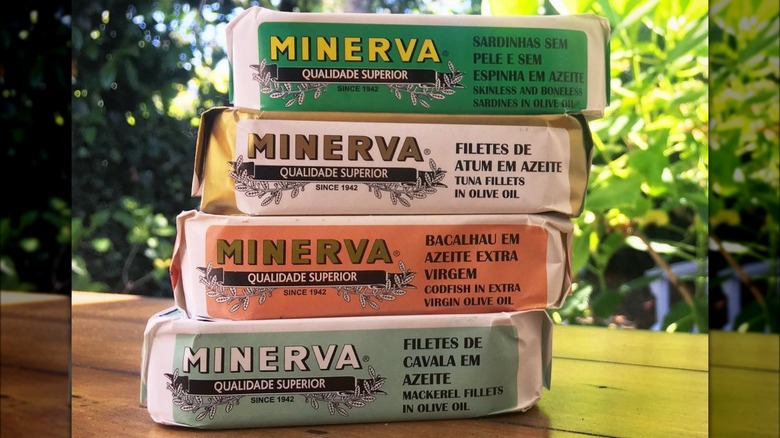 Stack of minerva tins