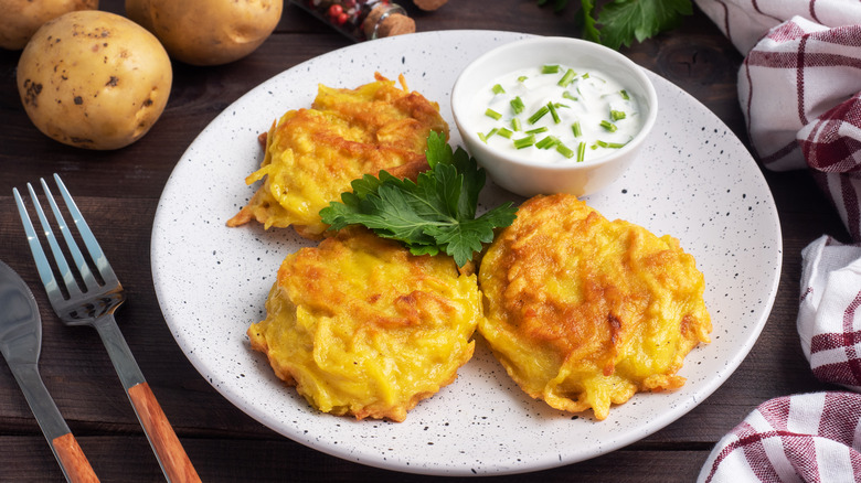 boxty on white plate 