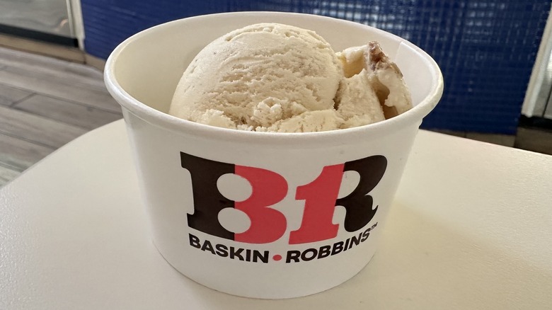 Old Fashioned Butter Pecan ice cream in cup