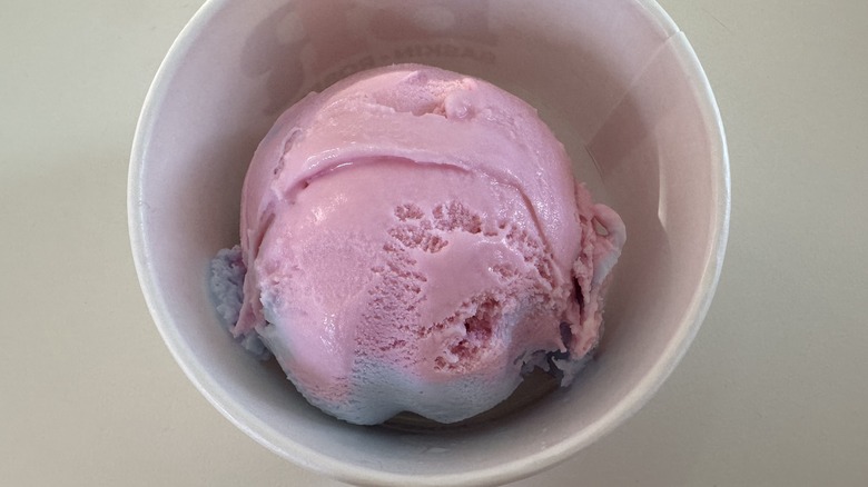 Cotton Candy flavor ice cream in cup