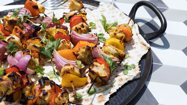 Grilled Chicken and Vegetable Kebabs