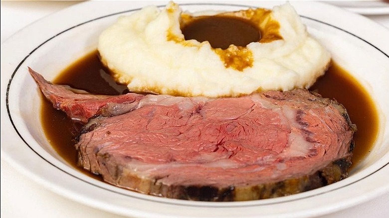 Lawry's prime rib and potatoes