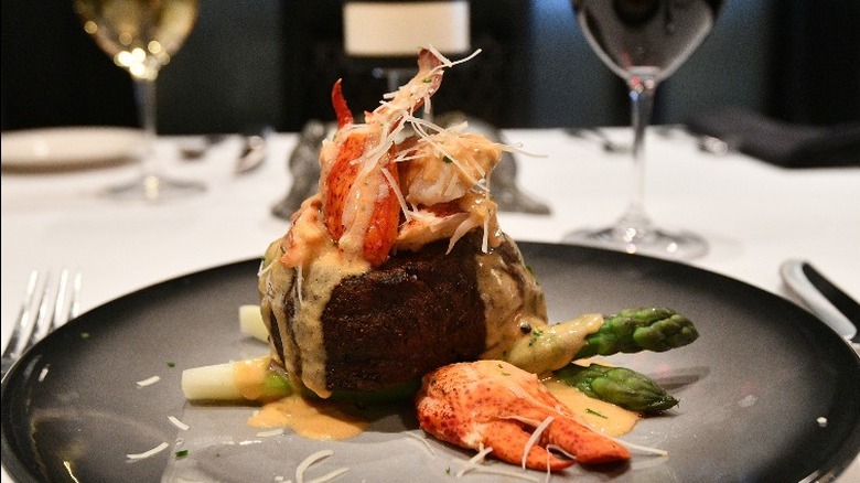 Morton's steak and lobster Oscar