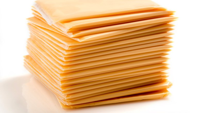 Slices of American cheese