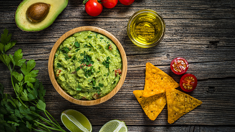 Guacamole on table