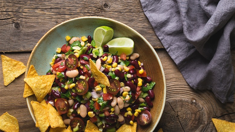 Bowl of cowboy caviar