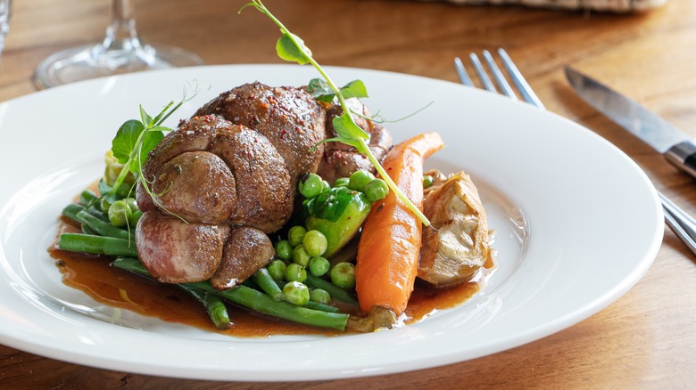 Cooked veal sweetbreads