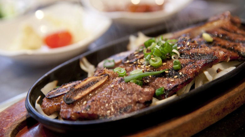 Plate of bone-in galbi