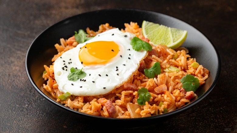 Plate of Kimchi fried rice