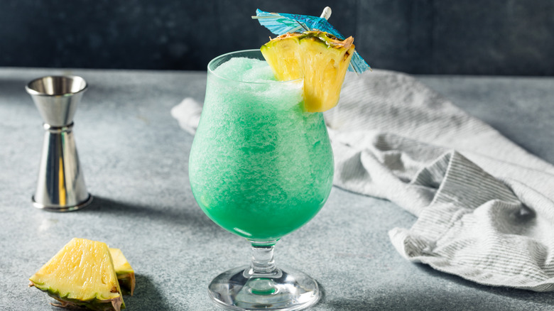 frozen blue Hawaiian cocktail