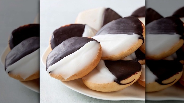 black and white cookies