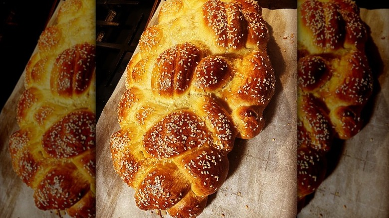 Loaf of challah bread