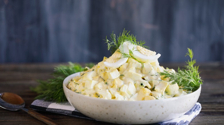 Bowl of egg salad