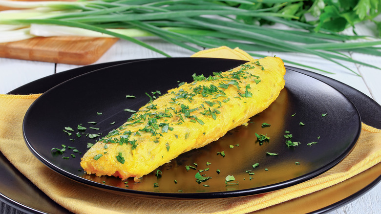 French omelette on plate