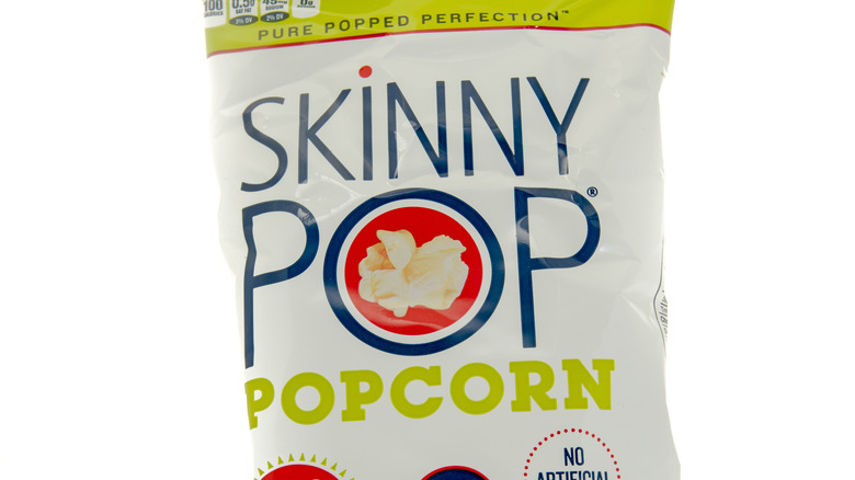 SkinnyPop popcorn bag