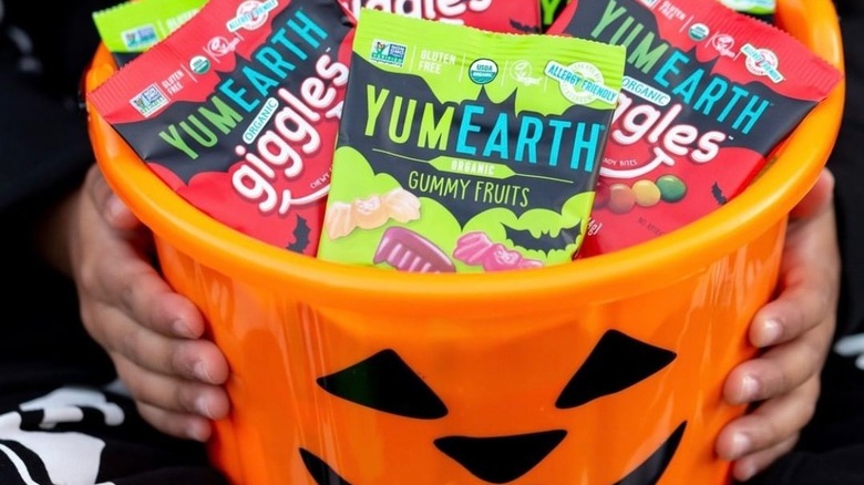 YumEarth candies in Halloween bowl