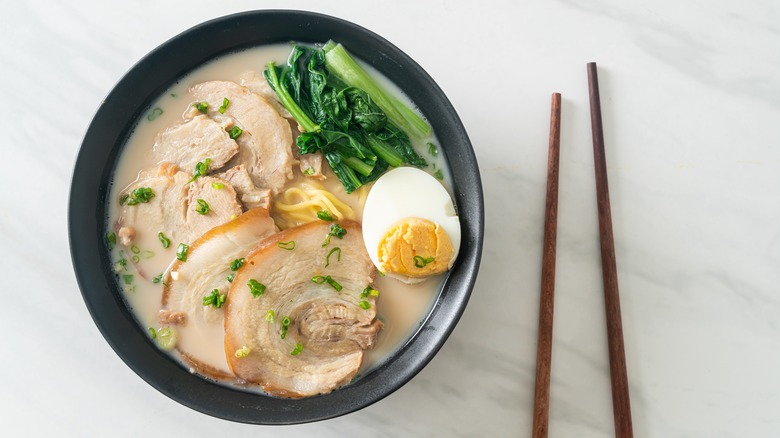 Tonkatsu ramen pork slices