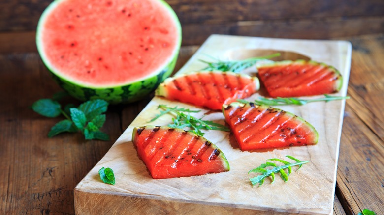 grilled watermelon slices