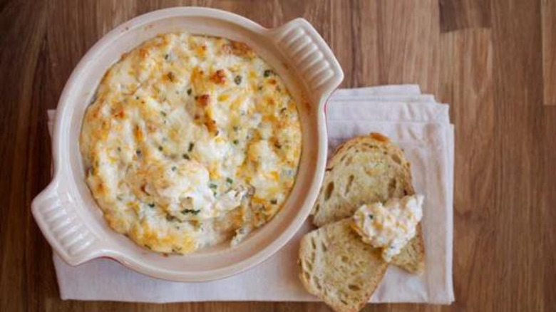 Crock of smoked trout dip