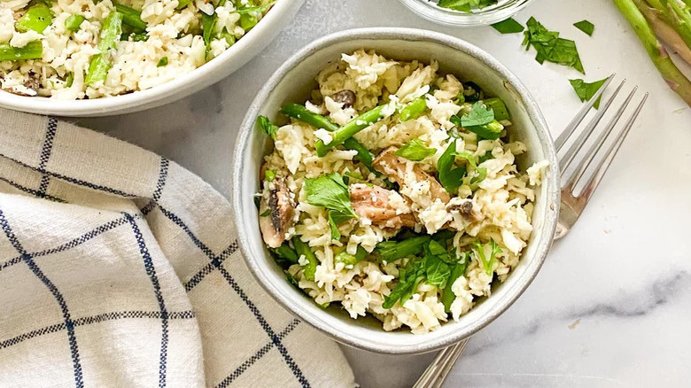 cauliflower rice risotto with vegetables