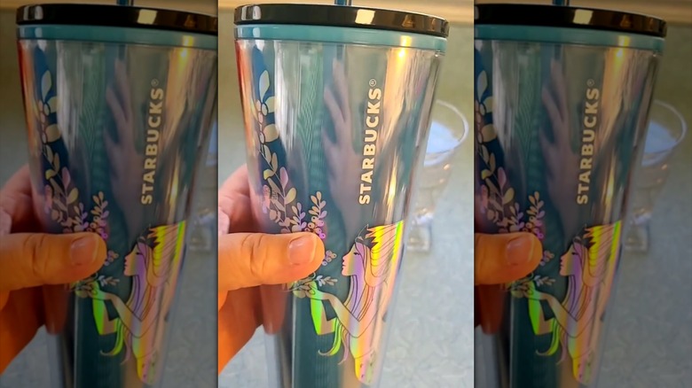 handheld Starbucks siren tumbler