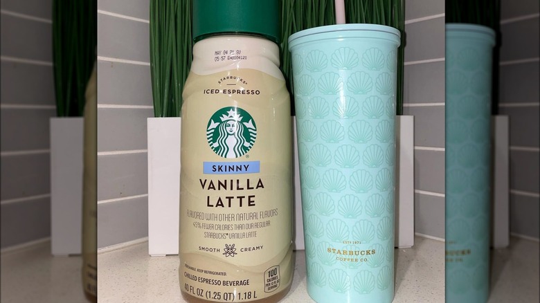 blue seashell Starbucks tumbler