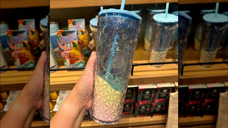 handheld Starbucks seaside getaway tumbler