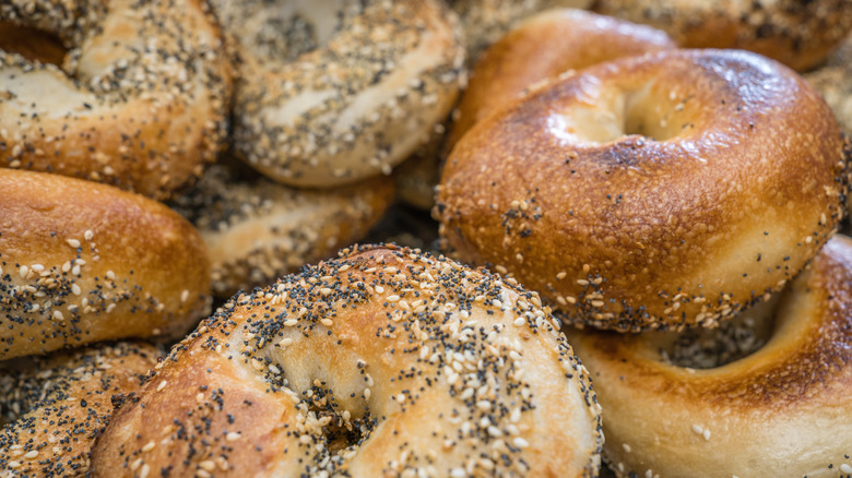 Pile of everything bagels