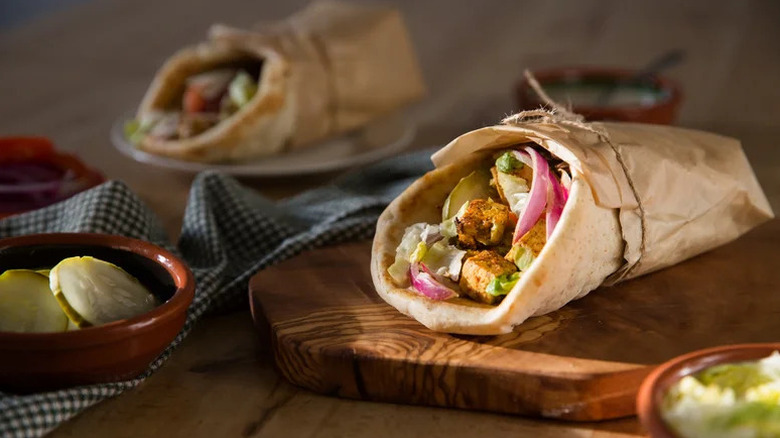 Plant-Based Tofu Shawarma Pitas