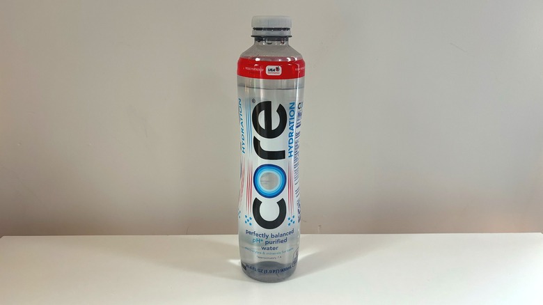 core hydration water bottle on table