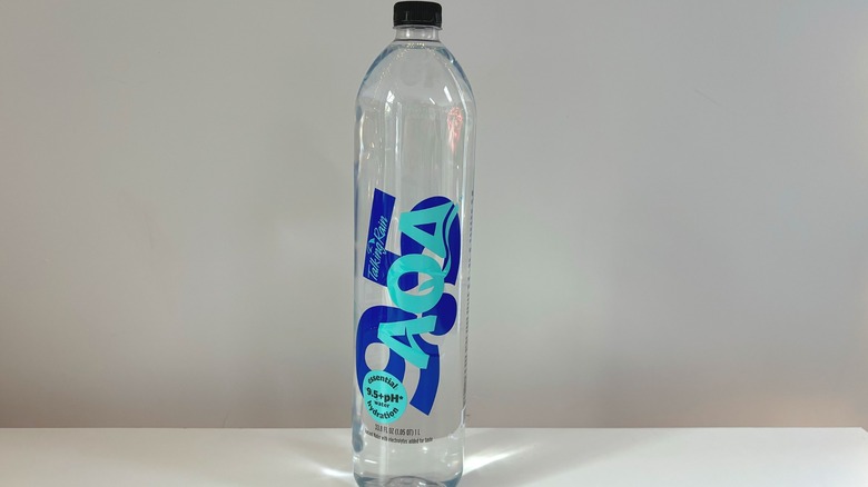 talking rain aqa water bottle on table