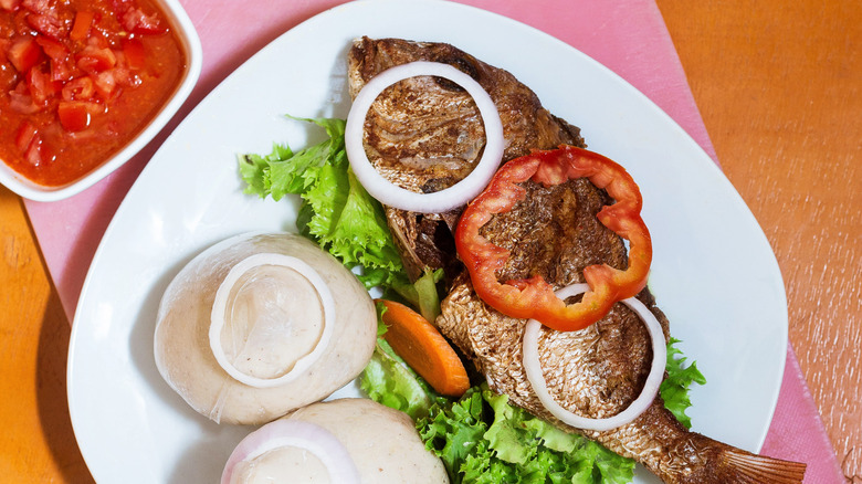 banku and grilled fish 