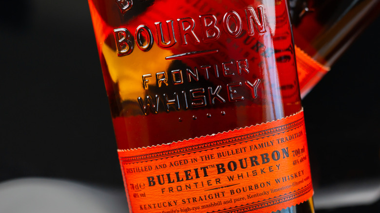 bottle of Bulleit bourbon