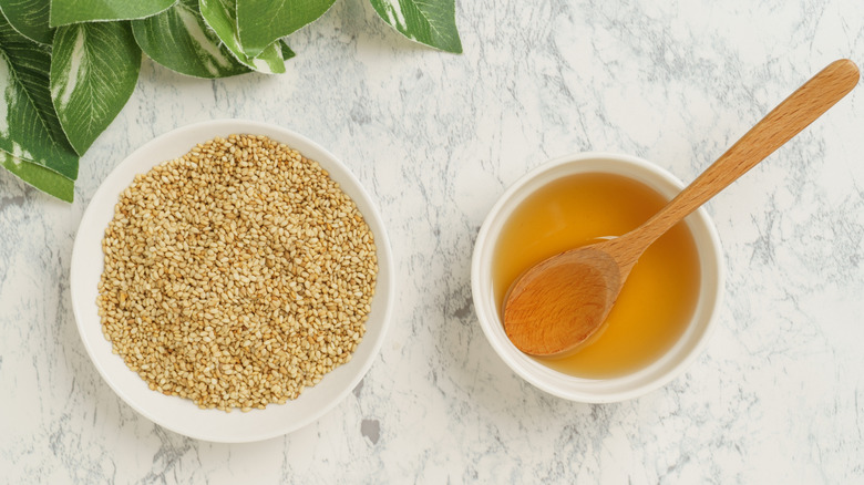 sesame seeds and sesame oil