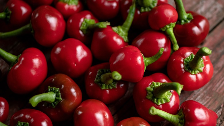 Close-up of cherry peppers