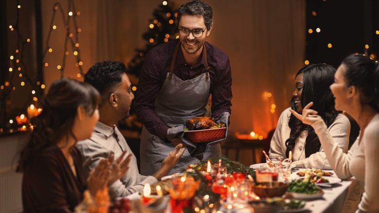 Person hosting dinner