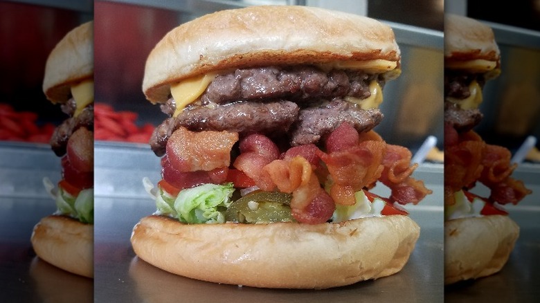 Double meat and cheese burger