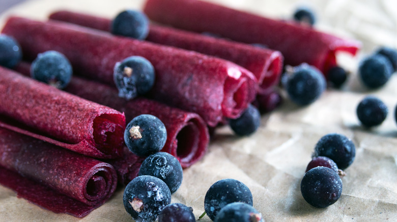 Blueberry fruit leather