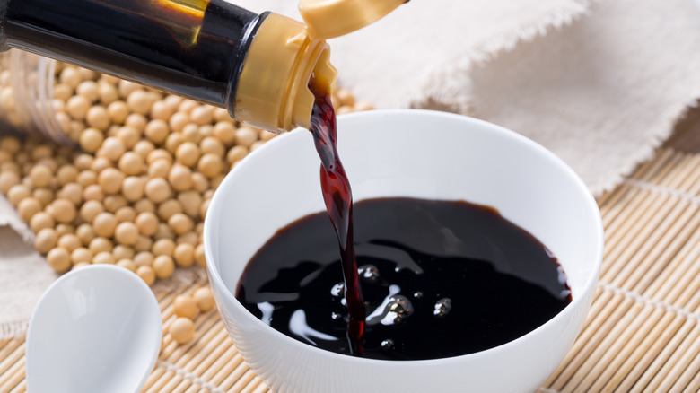 soy sauce and soybeans