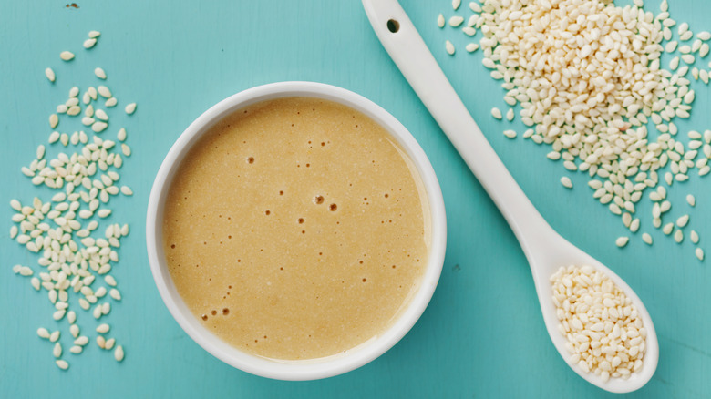 bowl of tahini