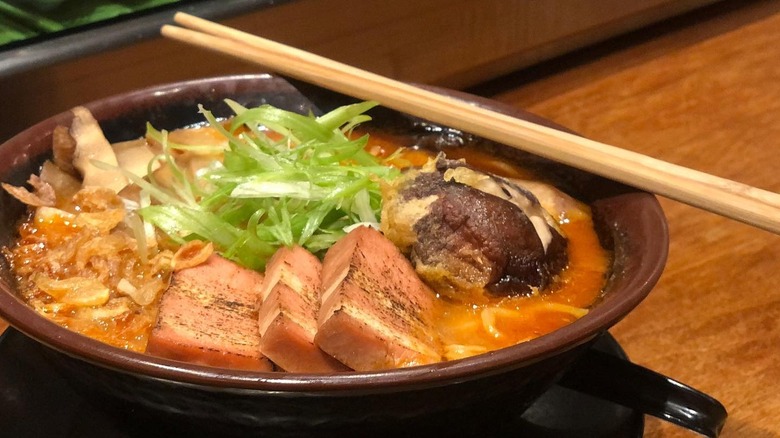 Bowl of vegan ramen