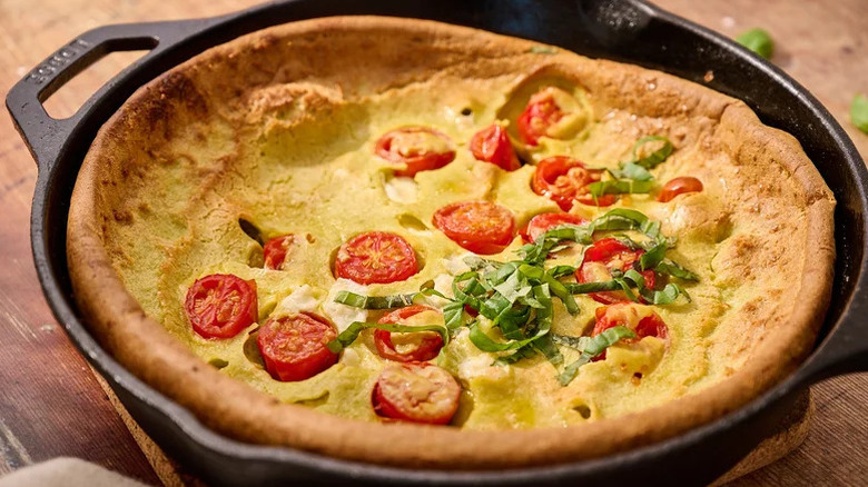 Dutch baby in cast iron skillet