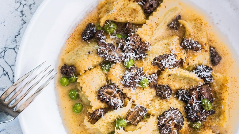 Spring pea agnolotti with lemon